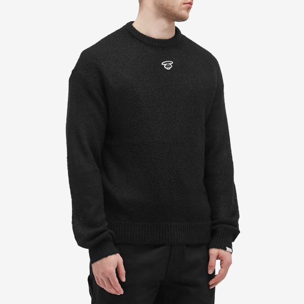 AAPE Logo Mohair Knit Sweater