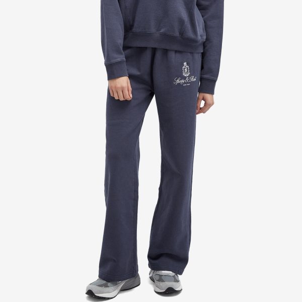 Sporty & Rich Vendome Embroidered  Straight Leg Sweatpant