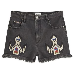 Isabel Marant Étoile Lesia Embroidered Denim Shorts