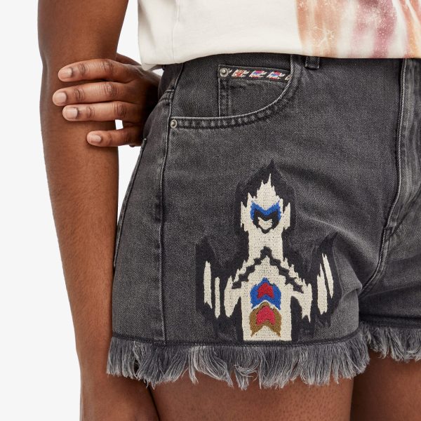 Isabel Marant Étoile Lesia Embroidered Denim Shorts