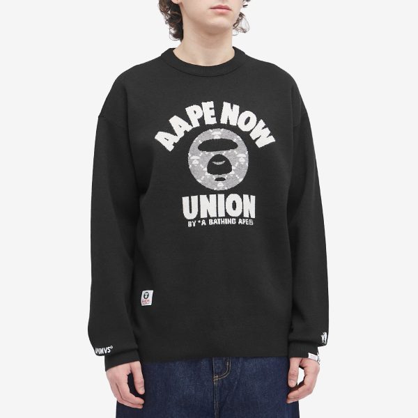 AAPE Union Monogram Knit Sweater