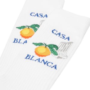 Casablanca Orange Crew Socks