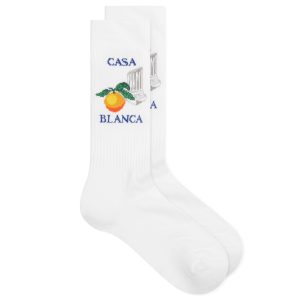 Casablanca Orange Crew Socks