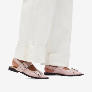 Ganni Feminine Buckle Ballerina