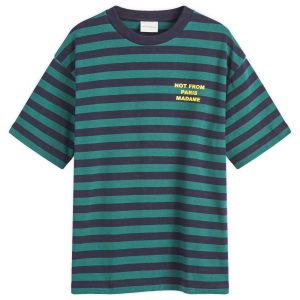 Drôle de Monsieur Logo Stripe T-Shirt