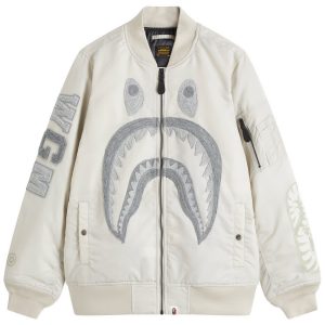 A Bathing Ape Shark Nylon Ma-1 Bomber Jacket