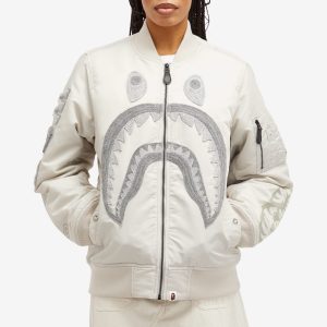 A Bathing Ape Shark Nylon Ma-1 Bomber Jacket