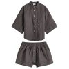 Deiji Studios Linen Slate Check 03 Set