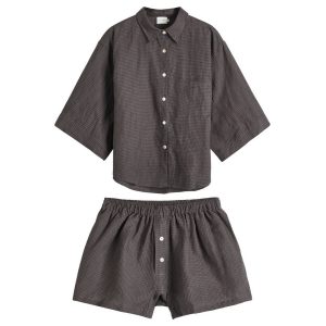 Deiji Studios Linen Slate Check 03 Set