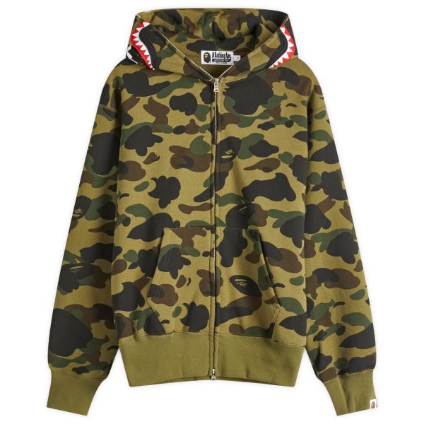 A Bathing Ape Camo Shark Full Zip Hoodie