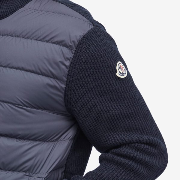 Moncler Cotton Yarn Cardigan Hybrid Jacket