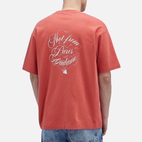 Drôle de Monsieur Not From Paris Madame Caligraphy T-Shirt