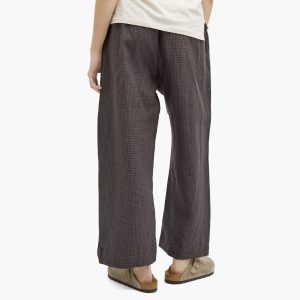 Deiji Studios Linen Slate Check Ease Trouser