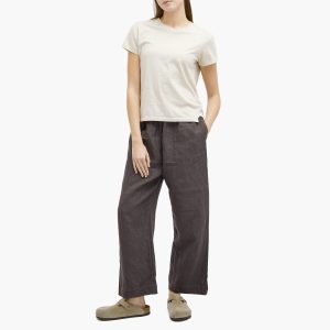 Deiji Studios Linen Slate Check Ease Trouser