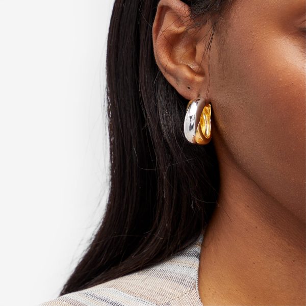 Missoma x Lucy Williams Chunky Entwine Medium Hoop Earrings