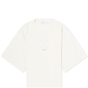 Off-White Small Arrow Pearls Logo Crop T-Shirt