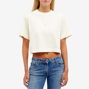 Off-White Small Arrow Pearls Logo Crop T-Shirt