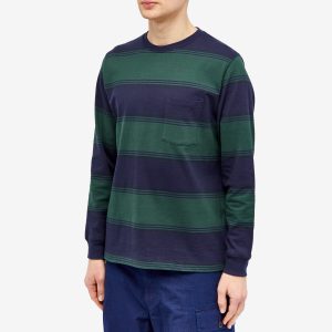 Beams Plus Long Sleeve Stripe Pocket T-Shirt