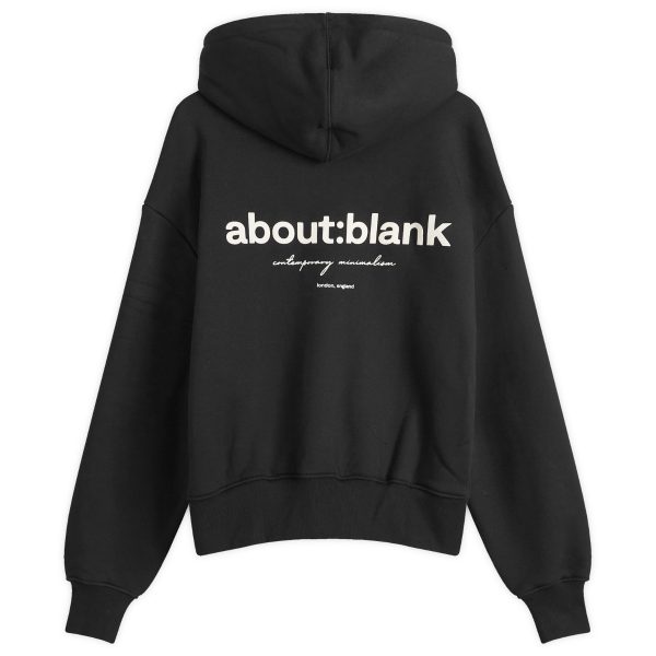 about:blank Box Logo Zip Hoodie