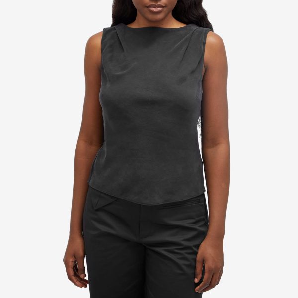 ST. AGNI Draped Cowl Top