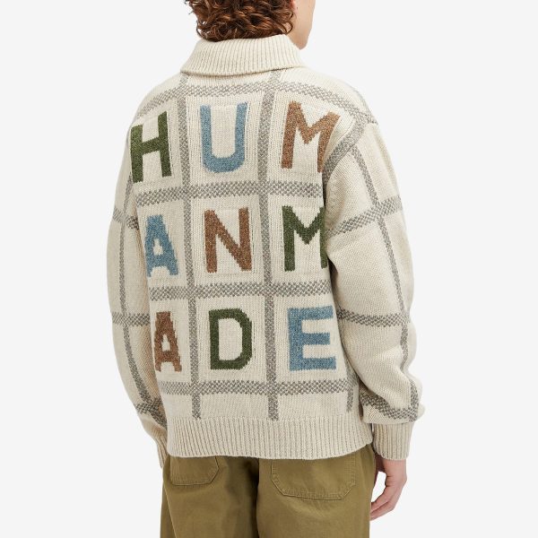 Human Made Animal Half-Zip Knit Sweater