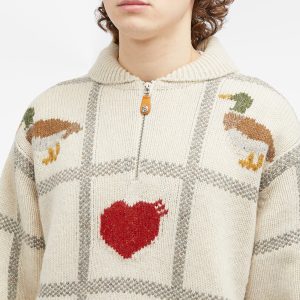 Human Made Animal Half-Zip Knit Sweater