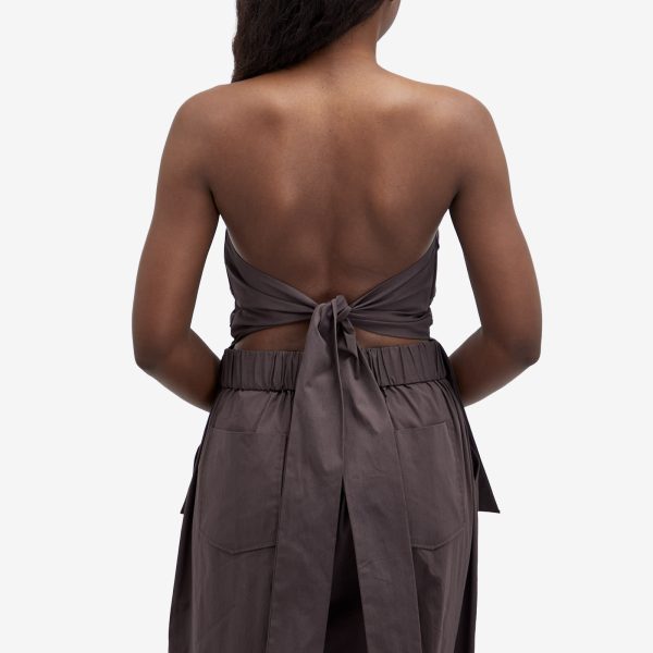 ST. AGNI Strapless Tie Back Top