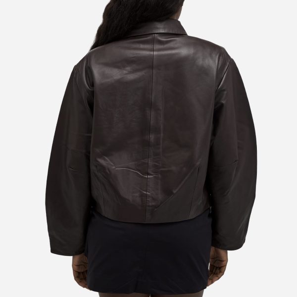 ST. AGNI Cocoon Leather Jacket