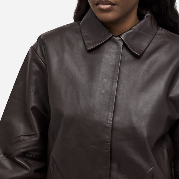 ST. AGNI Cocoon Leather Jacket