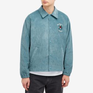 Drôle de Monsieur Flowers Slogan Corduroy Jacket