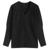 Homme Plissé Issey Miyake Pleated V-Neck Long Sleeve Top