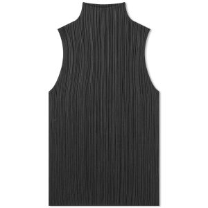 Pleats Please Issey Miyake Basics Pleats Roll Neck Vest