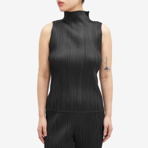 Pleats Please Issey Miyake Basics Pleats Roll Neck Vest