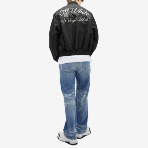 Off-White Script Nylon Varsity Bomber Jacket