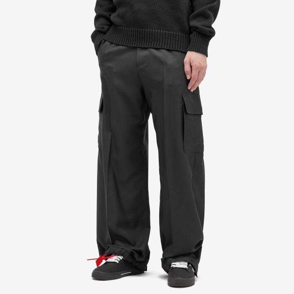 Off-White OW Embroidered Drill Cotton Cargo Pants