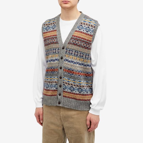 Jamieson's of Shetland Fair Isle Button Through Vest