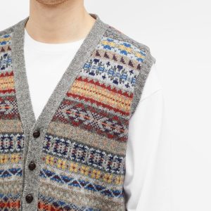 Jamieson's of Shetland Fair Isle Button Through Vest