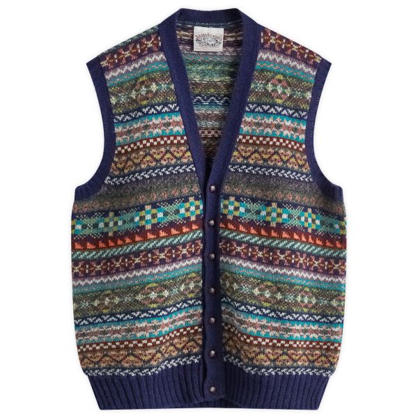 Jamieson's of Shetland Fair Isle Button Through Vest