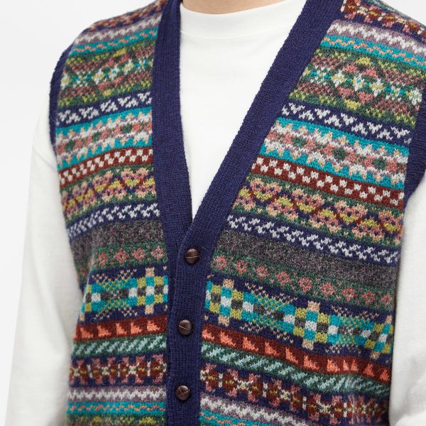 Jamieson's of Shetland Fair Isle Button Through Vest