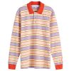 JW Anderson Striped Contrast Trim Ls Polo Top