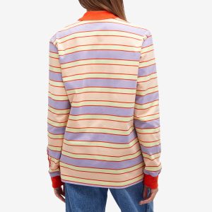 JW Anderson Striped Contrast Trim Ls Polo Top