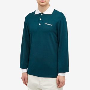 Casablanca Logo Long Sleeve Polo Shirt