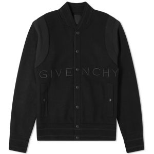 Givenchy Logo Knit Bomber Jacket