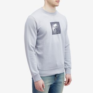 Stone Island Institutional One Badge Print Crew Sweat