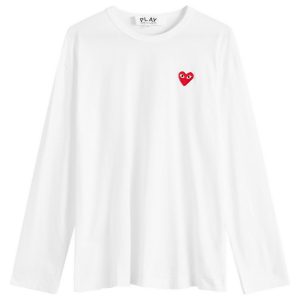 Comme des Garçons Play Long Sleeve Basic Logo T-Shirt