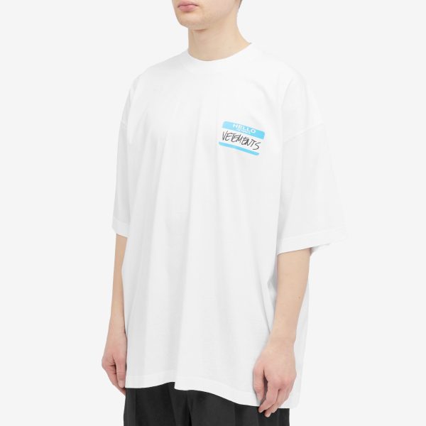 VETEMENTS My Name Is T-Shirt