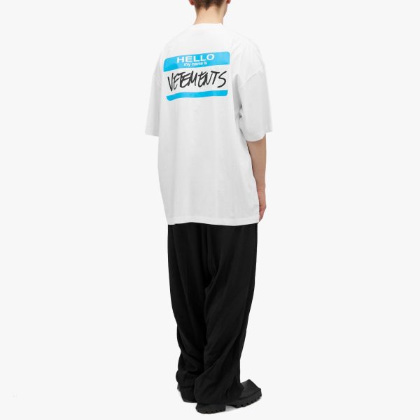 VETEMENTS My Name Is T-Shirt