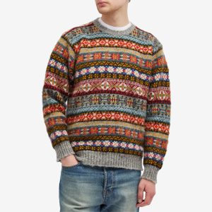 Jamieson's of Shetland Brushed Fair Isle Crew Knit