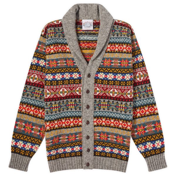 Jamieson's of Shetland Fair Isle Shawl Collar Cardigan