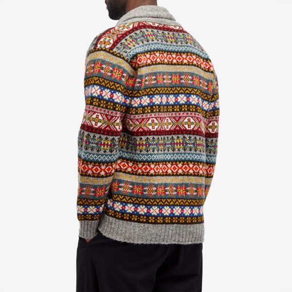 Jamieson's of Shetland Fair Isle Shawl Collar Cardigan